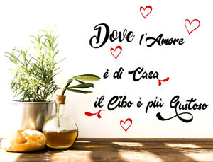 Adesivi Murali Da Cucina Frasi Amore Cibo Cuori Wall Stickers Da Parete Per Muro Ebay