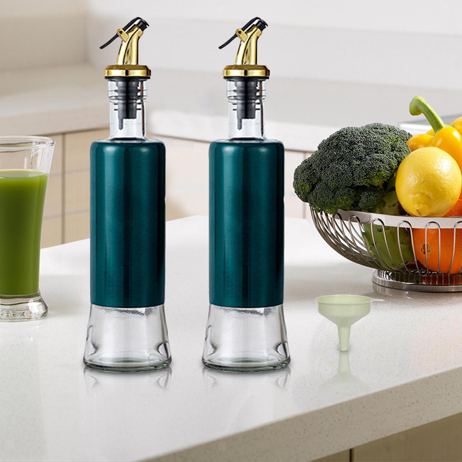 2 Pieces Ceramic Oil Bottle Oil Carafe for Salad dressings Coffee