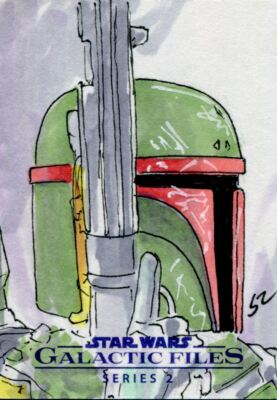 Star Wars Galactic Files Series 2 Sketch Card By Scott Zambelli Boba ...