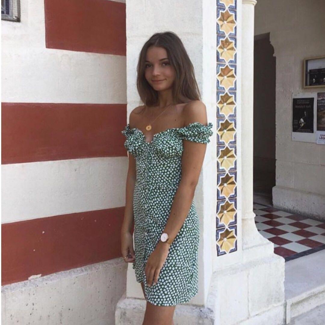with jean isabelle dress green Isabella Dress – Tangled Prism main image 1