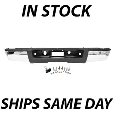 Complete- Chrome Rear Bumper for 2007-2013 Chevy Silverado GMC Sierra 1500 Truck