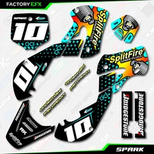 Cyan Spark Racing Graphics Kit fits Kawasaki KLX110 00-09 Decal Sticker KLX 110