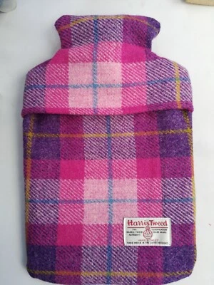 HARRIS TWEED hot water bottle cosy with bottle Free Postage