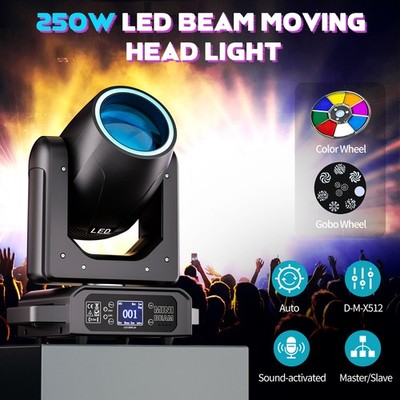 250W LED Rotation 18Prism Moving Head Light DMX Gobo Beam Stage Spot Lighting
