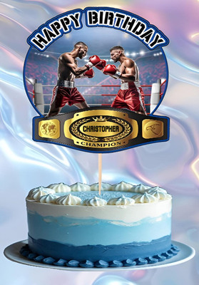 Personalisierter Boxen Tortenaufleger Geburtstag Tortendeko Party