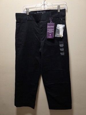 Gloria Vanderbilt Shape Effect High Rise Wide Leg Crop Pants Womans 8 Average