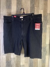 Levi Strauss Signature Men's 44 Classic Denim Shorts BLACK 10" Inseam NEW