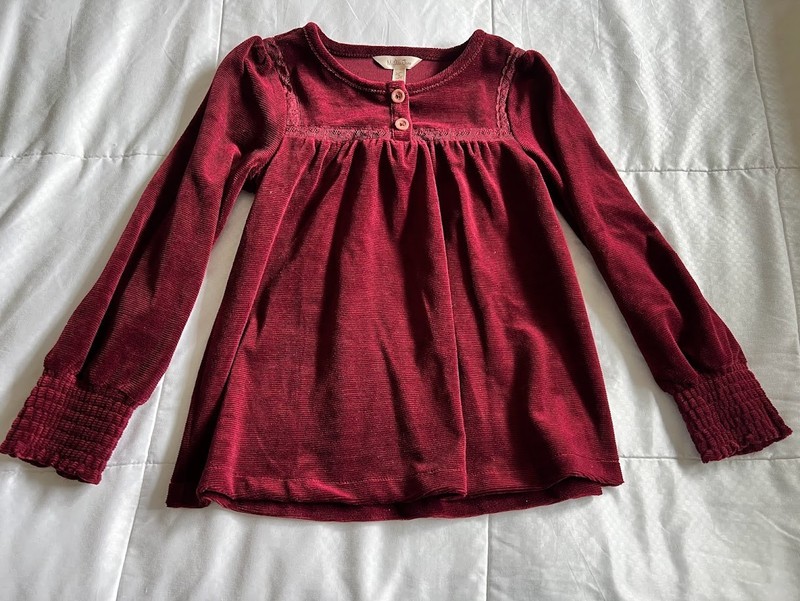 Matilda Jane Clothing Girls Size 8 EUC Bronwyn Velour Top