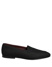 Dolce & Gabbana Black Woven Men Slip On Dress Loafers Men's Shoes