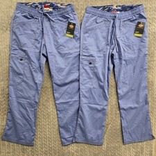 2 Dickies Essence Women Scrubs Pants DK106P Size Small Petite Blue NWT