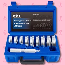 10pc Bearing Race and Seal Driver Set with Seal Driver & 9 Metric Adapters