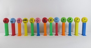 Complete PEZ Set of 13 Funky Face Candy Dispensers