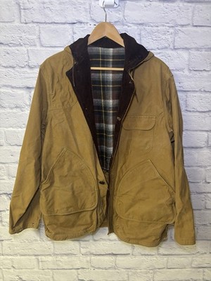 Vintage Western Field Jacket Hunting Coat Distressed Montgomery Ward Duck Brown