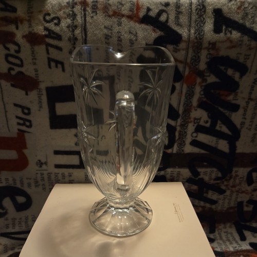 Shannon Godinger Lead Crystal Pitcher South Beach Palm Design  44 Oz - Picture 10 of 10