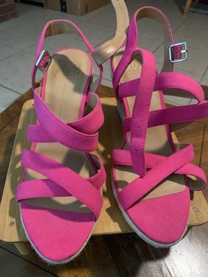 DV8 by Dolce Vita Wedges SZ 10 Pink Y2K 80 s Festival Princess