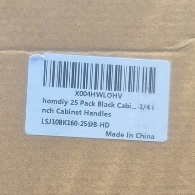 homdiy 25 Pack Black 6-1/4 in Handle Pulls LSJ10BK160-25@B-HD