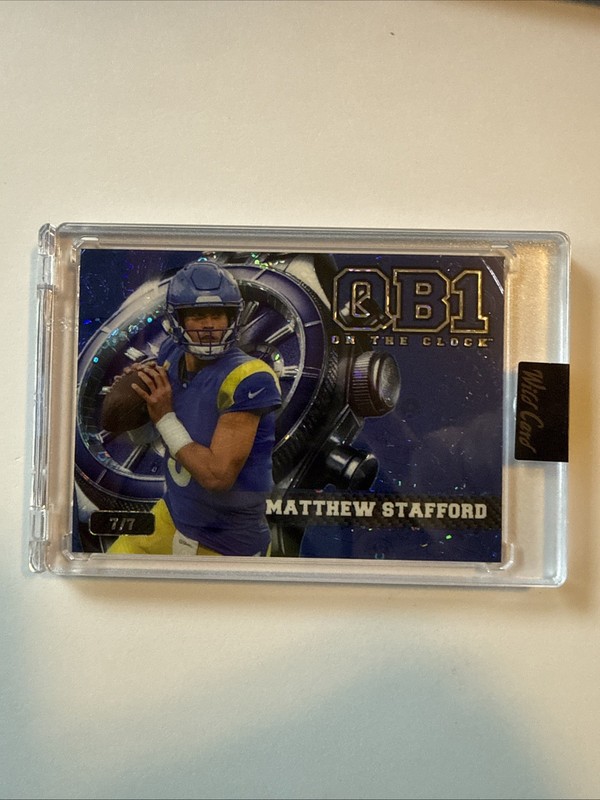 Wild Card QB1 On The Clock Matthew Stafford 7/7 2026 Football Trading Card