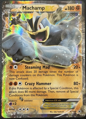 #ad #ad Machamp EX XY108 Promo Black Star Holo Rare Pokemon Card LP $3.95