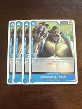 Set Of 4 Marshall.D.Teach OP13-053 Common One Piece Trading Card