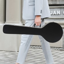 PU Case for Banjos Organizer Hardshell Openback 5-string Banjos Case Black Bag