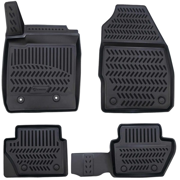 Elmasline 3D Gummimatten Set FüR Ford Ecosport Ab 2012 FußMatten Hoher 5Cm Rand-image