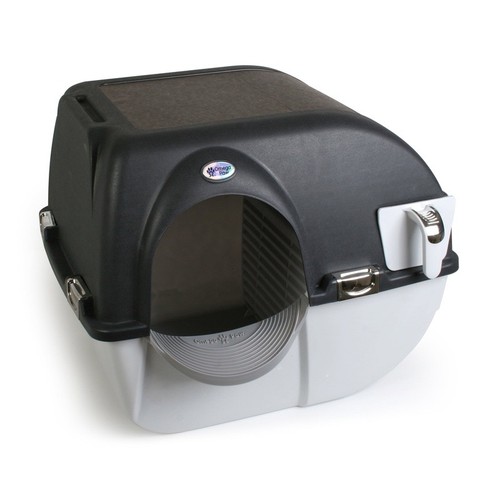 Self Cleaning Cat Litter Box W/ Integrated Litter Step & Chrome Accents New - Picture 2 of 8