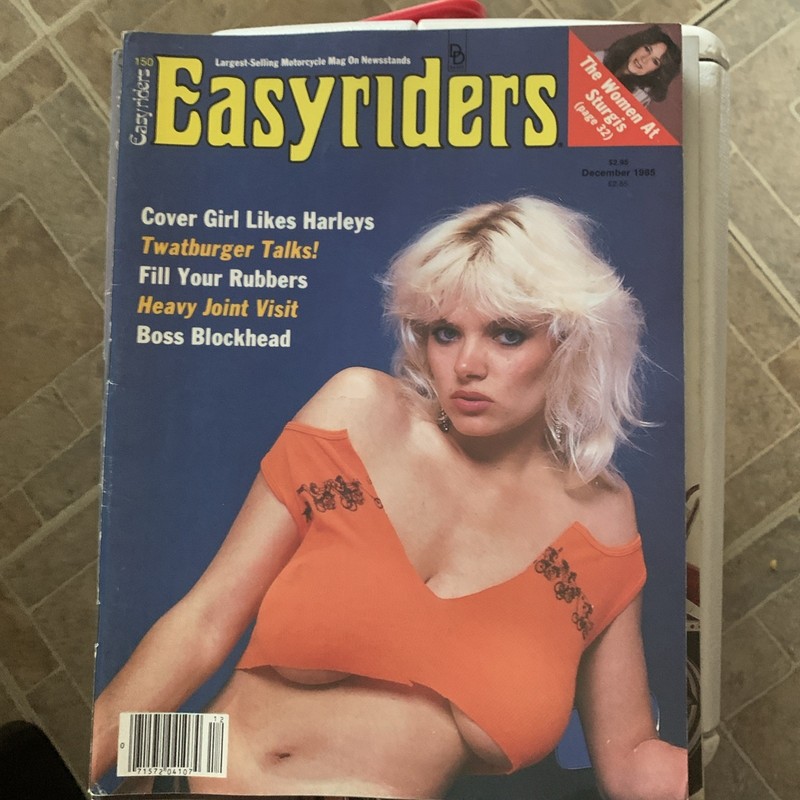 DECEMBER  1985 Issue -  EASYRIDERS  MAGAZINE  - COVER GIRL LIKES HARLEYS