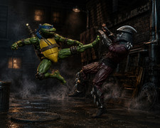 NECA Teenage Mutant Ninja Turtles 1990 Movie Shredder vs Leo - Roof Top Battle