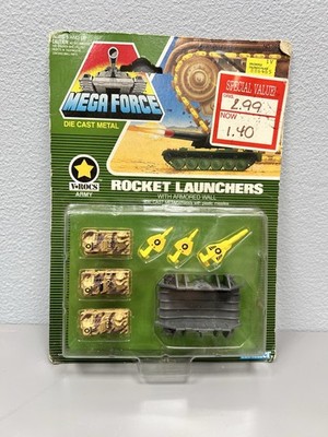 RARE Mega Force Rocket Launchers w/ armored bridge VINTAGE