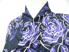 JAPANESE KIMONO YUKATA NAVY BLUE 166.5cm 5 ft 6 in COTTON AA7941