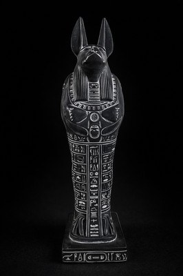 Rare Ancient Egyptian Antiques Standing Statue God Anubis Dead Grave Mummy
