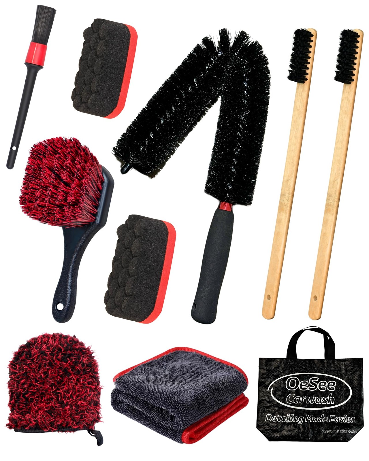 oesee 10PCS Engine Bay Cleaning Kit EC001-NEW for Car, Truck