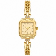 Women Retro Exquisite CZ Stainless Steel Bracelet Quartz Wrist Watch Dress Watch