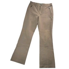 Lauren Ralph Lauren Tan Khaki Straight Leg Zipper Pocket Pants Size 8