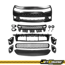 For 15-23 Dodge Charger 19 SRT Hellcat Style Front Bumper Cover W/ Fog Lights PP