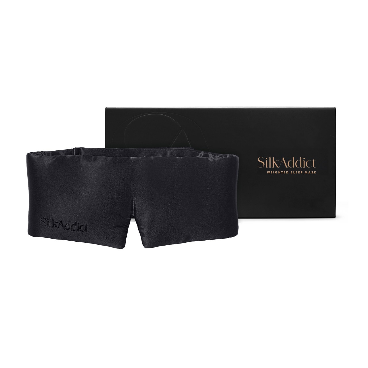 Silk Addict 100% Mulberry Silk Weighted Sleep Mask - Black