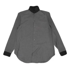 GIORGIO ARMANI Switching Design Stand Collar Shirt Size 38(K-146134)
