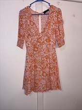 MinkPink X Revolve Marli Mini Open Back Tropical Floral Print Dress NWT Large