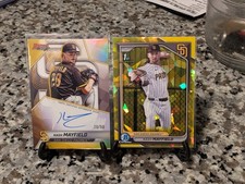 2025 Bowmans Best Gold Refractor Auto /50 Jersey Match + 24 1st Chrome Yellow 75