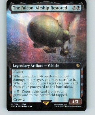 The Falcon, Airship Restored Extended Art 116 Commander: FINAL FANTASY MTG Foil