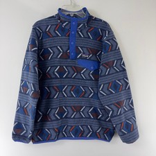 Patagonia Synchilla Snap-T blue pullover Y-L/12