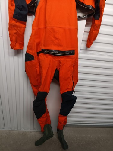 U-ZIP-IT Anti-Exposure Aviators Dry Suit Orange Size L Or XL