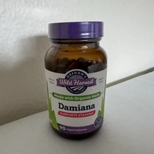 Oregon’s Wild Harvest Damiana 90 Vegetarian Capsules Dairy-Free Gluten-Free