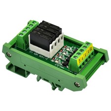 DIN Rail Mount AC/DC 5V 12V 24V SPST-NO 5Amp Power Relay Module 4 Channels