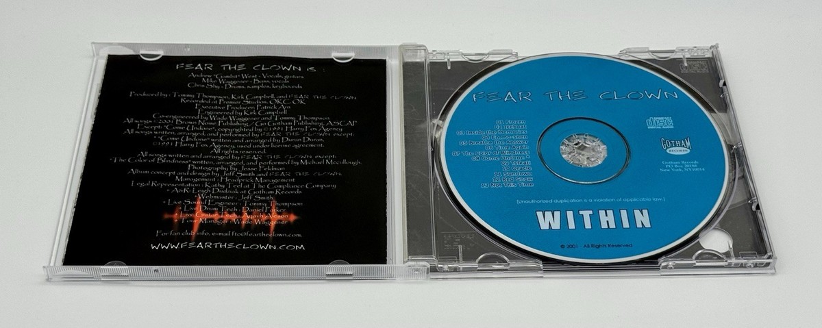 Fear the Clown Within CD 2001 Gotham Records OKC Nu Metal Band