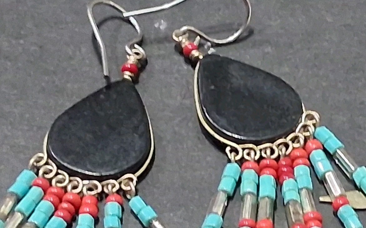 Native American Inspired Dangle Drop Earrings - image 2