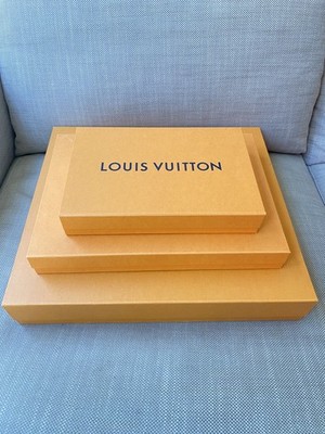3 x Original Louis Vuitton Leere Geschenk Aufbewahrungsboxen Set XL L M Brandneu 