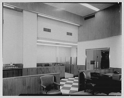 Marine Midland Trust Co., 163rd St., Jamaica, New York. Interior, to small