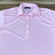 Collars  Co Mens Dress Collar Polo Shirt Pink Short Sleeve Medium Performance