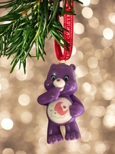 Sweet Dreams Purple Care Bear Figure 2  Figurine New Collect ORNAMENT Charm Moon